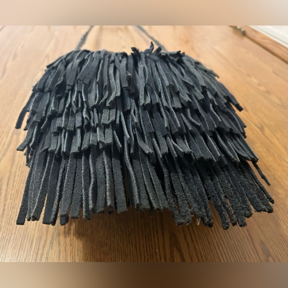 Urban Outfitters Genuine Cow Suede Fringe Crossbody Bag - Picture 6 of 10